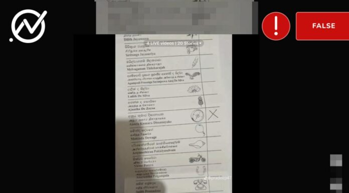 Viral TikTok post with an image of the ballot paper